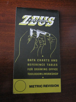 Zeus Precision Data Charts and Reference Tables Metric Revision