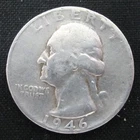 1946 S San Francisco Washington Silver Quarter - Circulated - Actual Coin L562A