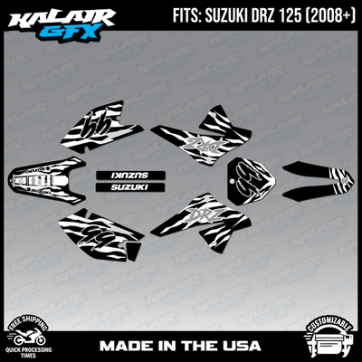 Graphics Kit for Suzuki DRZ125 and DRZ125L (2008+) Raid Series