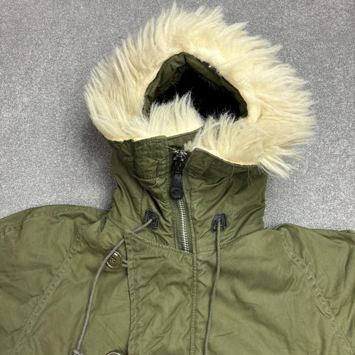 N 3B Jacket Adult Small Green Army Extreme Cold Parka Snorkel Outdoor Hood Men* - Picture 3 of 11