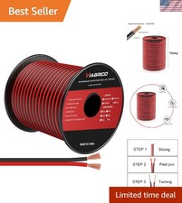 Durable 10 AWG Copper Clad Aluminum Wire 200FT - Perfect for LED and Speaker Use