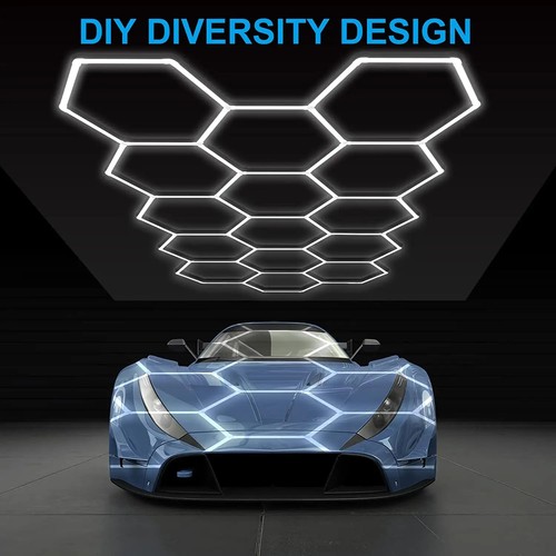 14X Hexagon LED Lampe Röhren Werkstatt Garage Wand Decken Leuchte Beleuchtung Vq - Bild 4 von 15