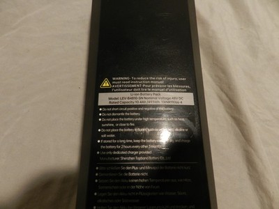 Shenzhen Topband Battery Co., Ltd. Li-ion Battery Pack LEV 84810-SN