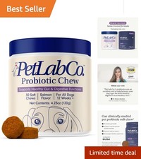 NASC Certified Salmon Probiotic Chews for Dogs - 30 Chews for Optimal Health