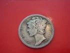 1919 P  Mercury Dime - full date, Fine+ cond, actual coin in photo