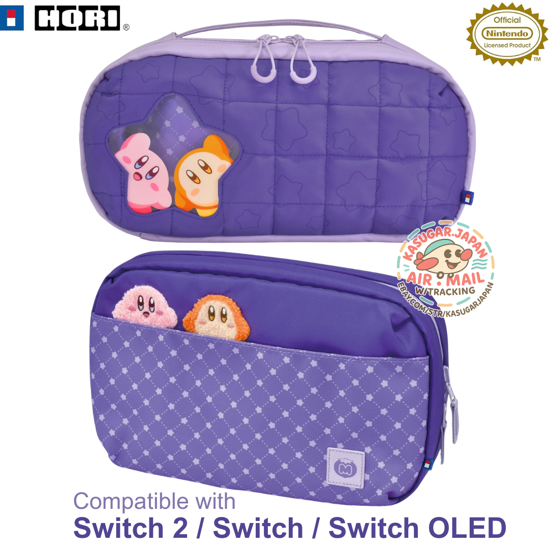 HORI Kirby & Waddle Dee Switch 2 Carry Cases – Reversible Bag