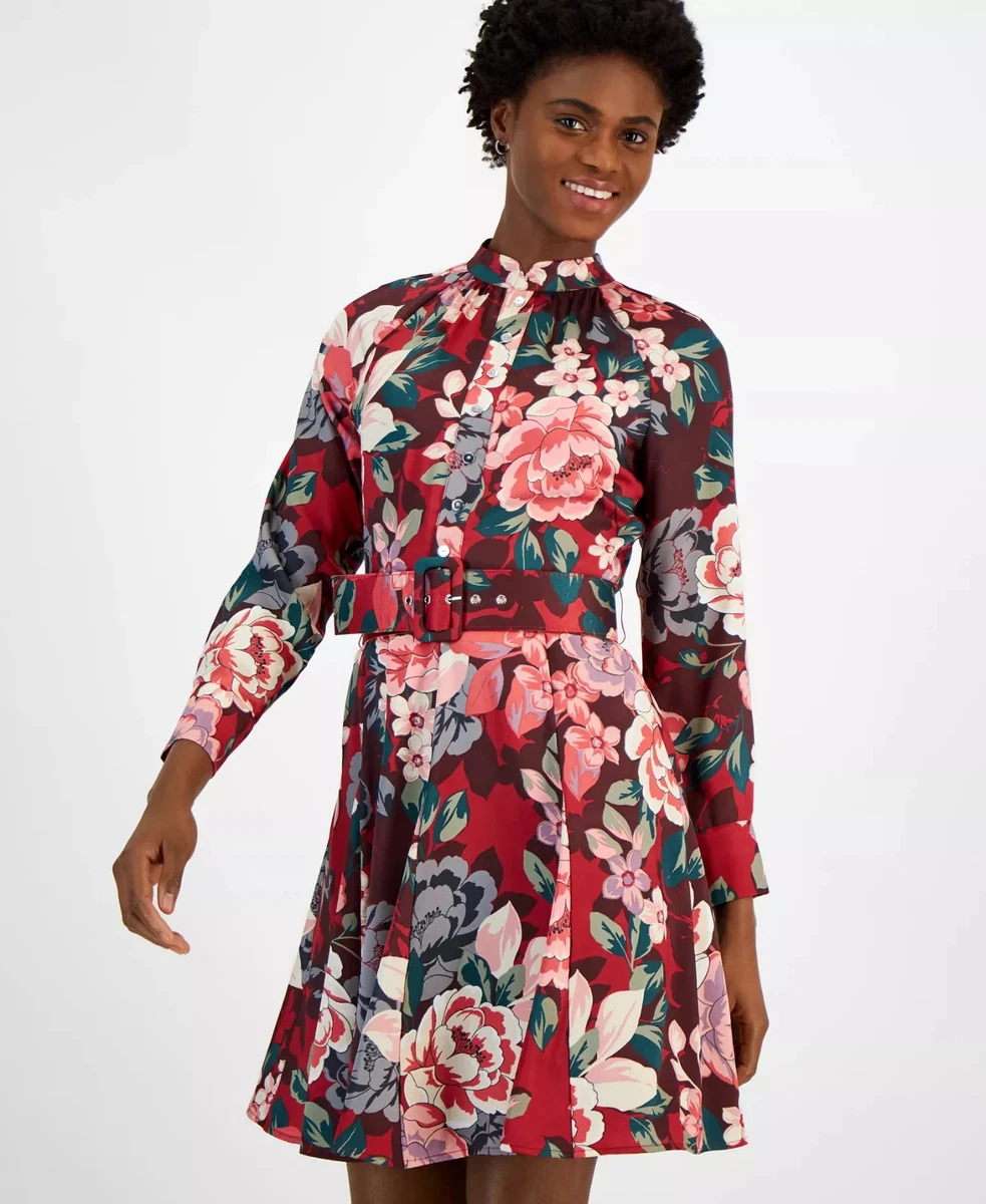 sachin and babi light blue dress Tahari Floral Embroided Dress S (4-6) New