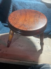 Victorian  Wooden Milking Stool,9 Inches Tall And Wide.