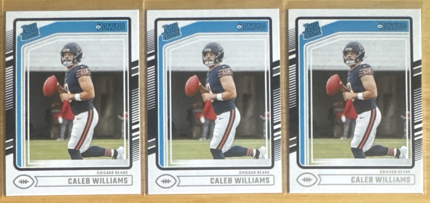 3- Caleb Williams 2024 Donruss Rated Rookie Rookie Card #327 (7038)