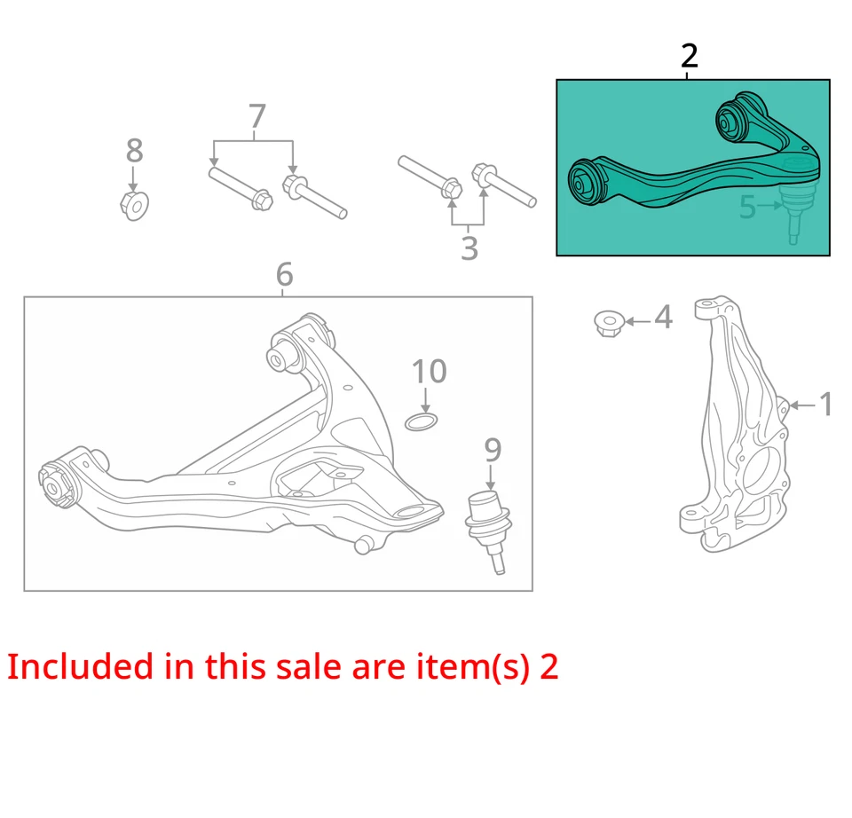 Brazo de control superior del lado del pasajero delantero derecho Ford Expedition 2018-2021 OEM Foto 4 de 4