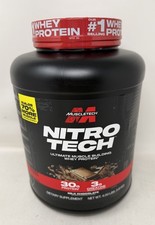 MuscleTech Nitro Tech Whey Protein Milk Chocolate 4 lbs Exp 06/2028 New- Sealed 15.75 per gallon