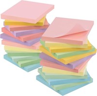 Zczn Haftnotizen 76X76Mm 24 BlöCke Sticky Notes 8 Farben 80 Blatt BüRo Schule