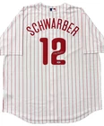 Kyle Schwarber Signed MLB Genuine Nike Authentic Phillies Jersey PSA 095 Size XL
