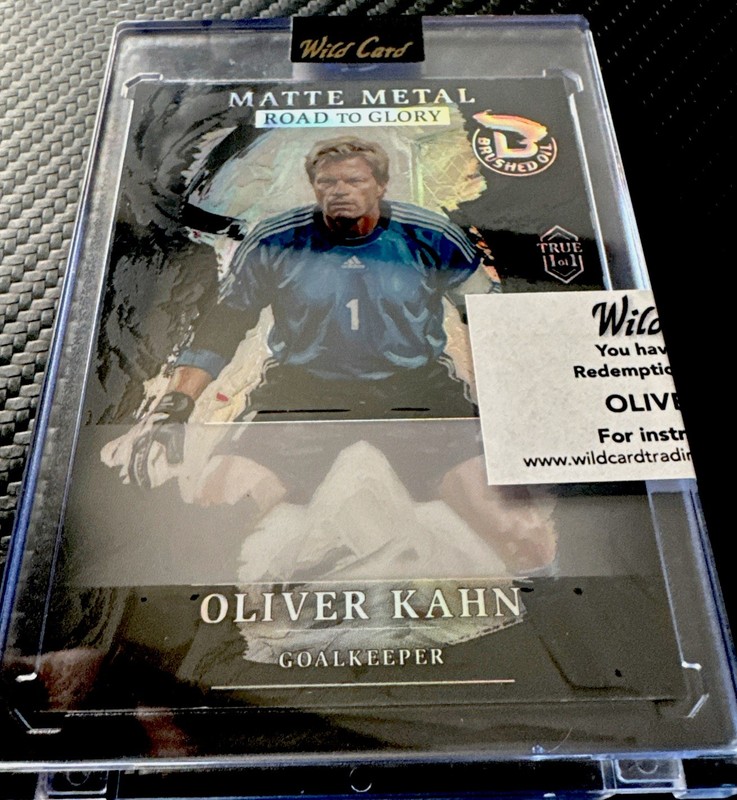 2026 Wild Card Matte Metal True 1/1 Oliver Kahn Auto Brushed Oil Redemption