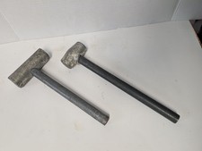 2 Lead Head Mallets Steel Pipe Handles Heavy ...