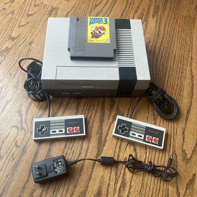 Nintendo NES Console Game Original System Super Mario Bros - No AV Cable-TESTED