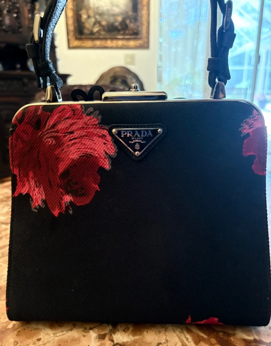 PRADA Leather Exterior Floral Bags & Handbags for Women for sale