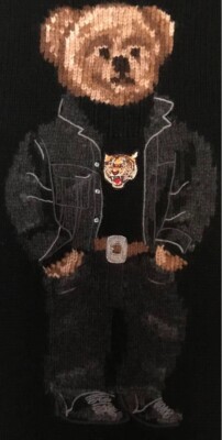 Polo Ralph Lauren Polo Bear Knit Sweater Tiger Embroidery Size M