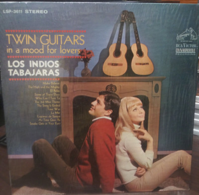TWIN GUITARS IN A MOOD FOR LOVERS LOS INDIOS TABAJARAS RCA VICTOR 3611  L114B NM
