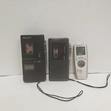 Sony Tape Recorder Olympus Digital Recorders Lot of 3 For Parts/Repair