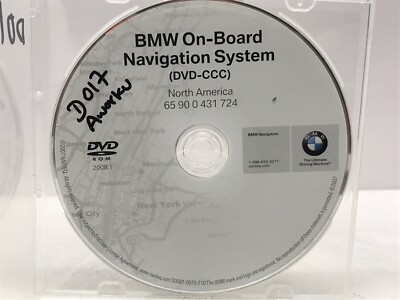 ''D017'' Genuine BMW North America Map Navigation Region DVD-CCC 65 90 0 431 724