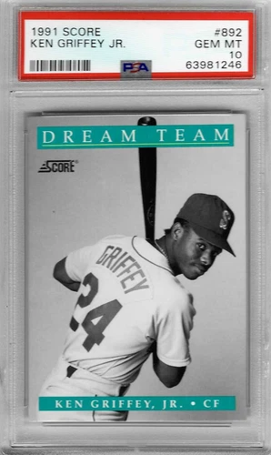 1991 Score #892 - Ken GRIFFEY Jr - PSA 10+++ HOF Mariners