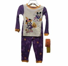 Disney for Kohls Mickey Minnie Halloween Pajama Set 2 Piece New 2T