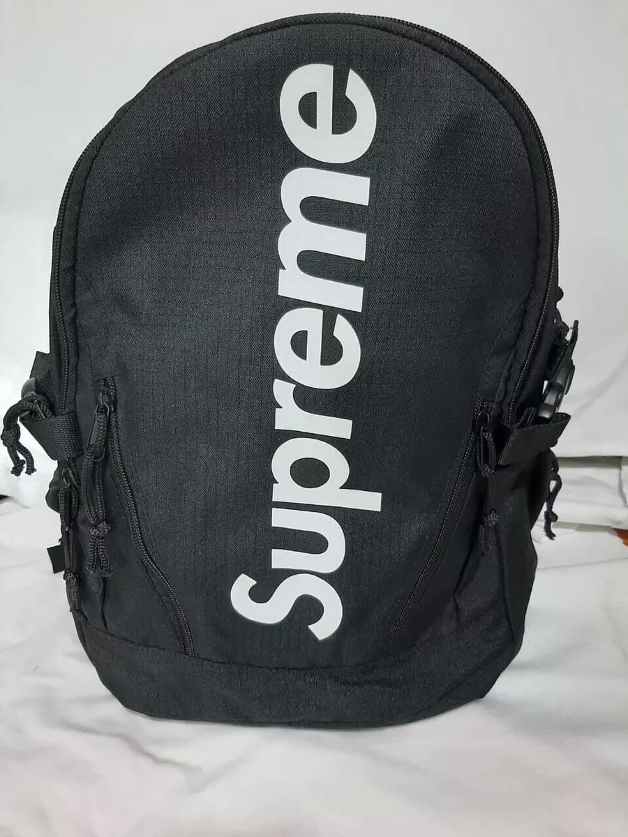 Black SS17 Supreme Backpack Mens Boys Sports Work Outdoor Traveling Bags  2022