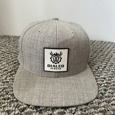 Branded Bills Hat Mens Gray Snapback Dialed In Gear Hunting Outdoor Cotton