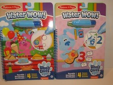 Melissa  Doug Set of 2 BLUES CLUES  YOU Water Wow COUNTING AND SHAPES