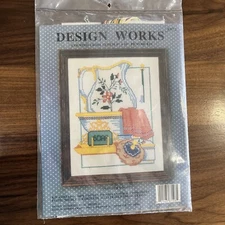 Design Works Cross Stitch Kit 8872 Powder Room Bathroom Picture NEW