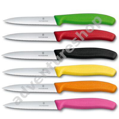 Victorinox 10cm Serrated Wavy Edge Paring Knife Knives Pointed Tip