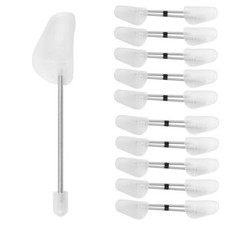 10 x PAIRS OF SHOE TREE TREES PLASTIC MAINTAIN SHAPE SHOES FOOTWEAR WHITE UK
