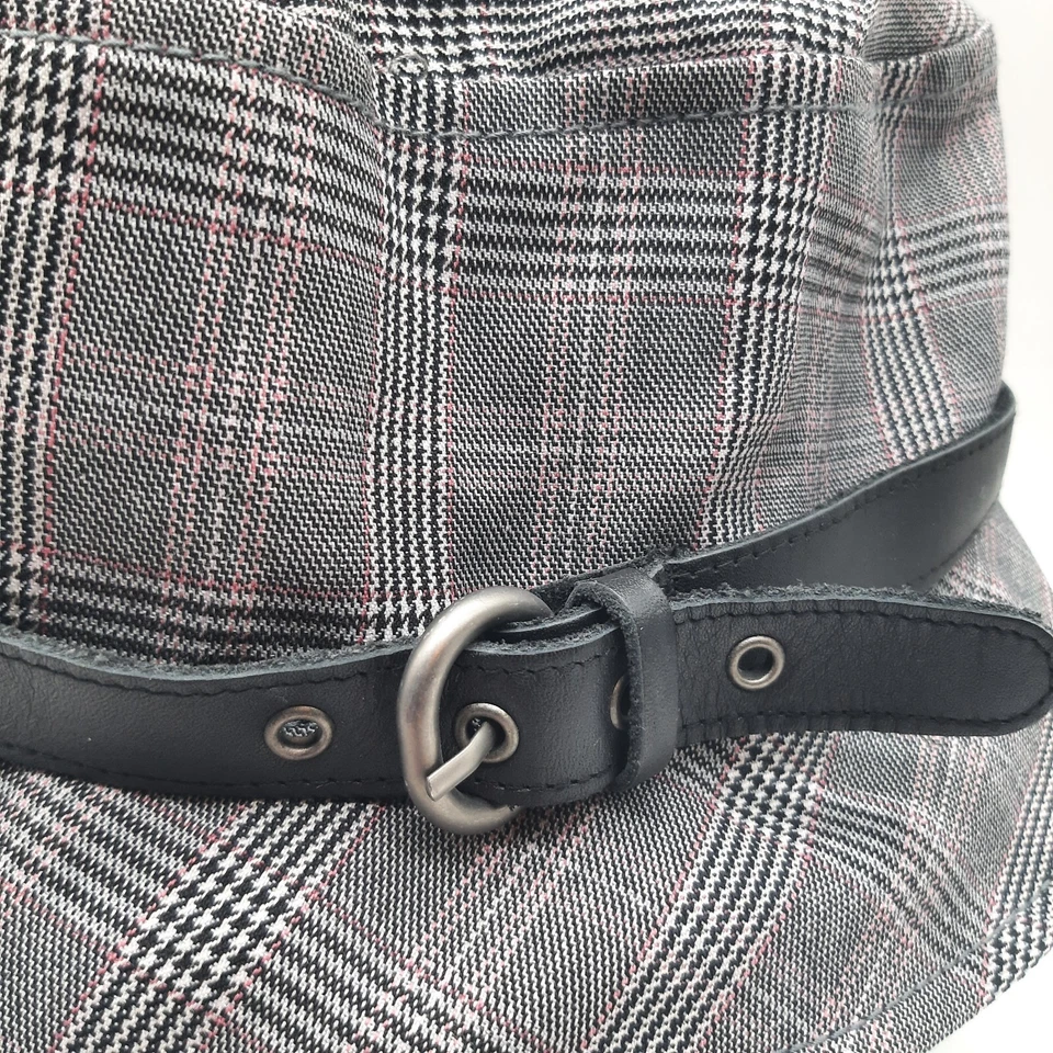 Sombrero de cubo Gap para mujer S/M Glen a cuadros negro blanco Y2K acento de cinturón despistado Foto 2 de 4
