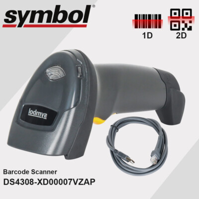 Symbol DS4308-XD00007VZAP Handheld USB Barcode Scanner Wired 2D Bar Code Reader