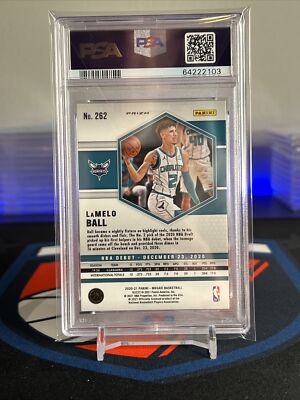 2020 Panini Lamelo Ball NBA Debut Green Mosaic Prizm 262 PSA 10