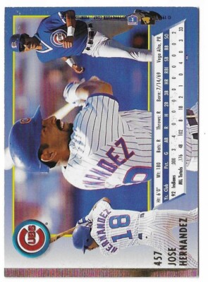1994 Fleer Ultra Baseball Jose Hernandez Rookie Card #457 Chicago