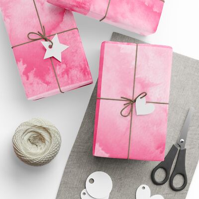Elegant Pink Wrapping Paper, Gift Wrap, Floral Gift Wrap, Birthday Wrapping,