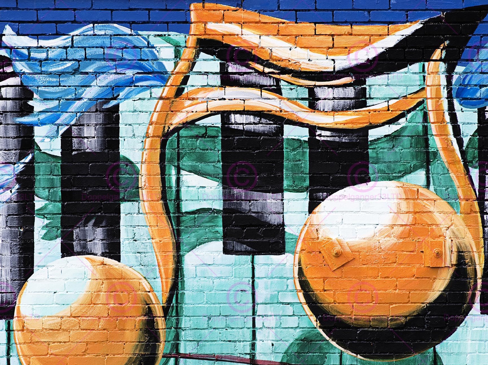 Painting Illustration Street Graffiti Music Note Cool Framed Print F12x4786 For Sale Online Ebay