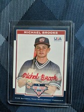 2017 Panini USA Baseball Stars & Stripes Red Ink/10 Michael Brooks  Rare🔥