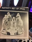 Vtg Crystal Glass Nativity Scene Set OF 7 Pieces 6 FIGURINES Baby Jesus & Mirror — photo 6