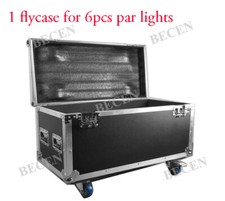 LED Par Light Flight Case with Wheels pack 6pcs IP65 LED Par Light Empty Flycase
