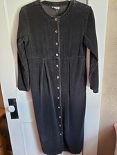 Talbots Petites  Size 6 Corduroy Button Front Modest winter Shirt Dress Grey