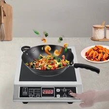3500W Portable Kitchen Countertop Induction Cooktop Burner Electric Hot Stove 