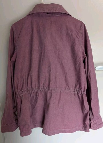 H&M L.O.G.G. Women's Utility Jacket Sz AU 12-14 Purple Pockets Removable Hood - Picture 5 of 23