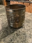 Vintage Rare Brass Planter Pot Plant Footed Ivy Vines Grapes England — photo 1