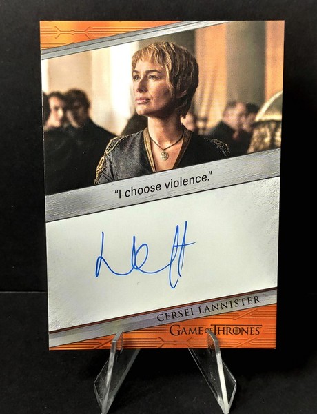 Game Of Thrones Rittenhouse Art Images Cersei Lannister Autograph Auto 
