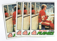 WILLI PLETT CALGARY FLAMES 1977-78 TOPPS 5X ROOKIE RC LOT