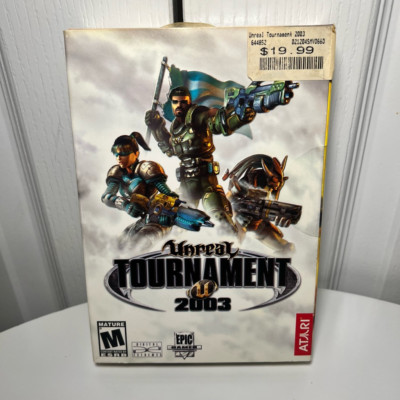 Atari Video Game Discs Manual & Big Box Unreal Tournaments 2003 23957J Shooter