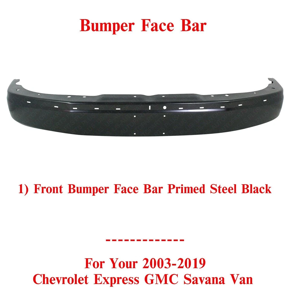 Barra frontal de parachoques preparada para 03-19 Chevy Express y GMC Savana 1500 2500 3500 Foto 2 de 4